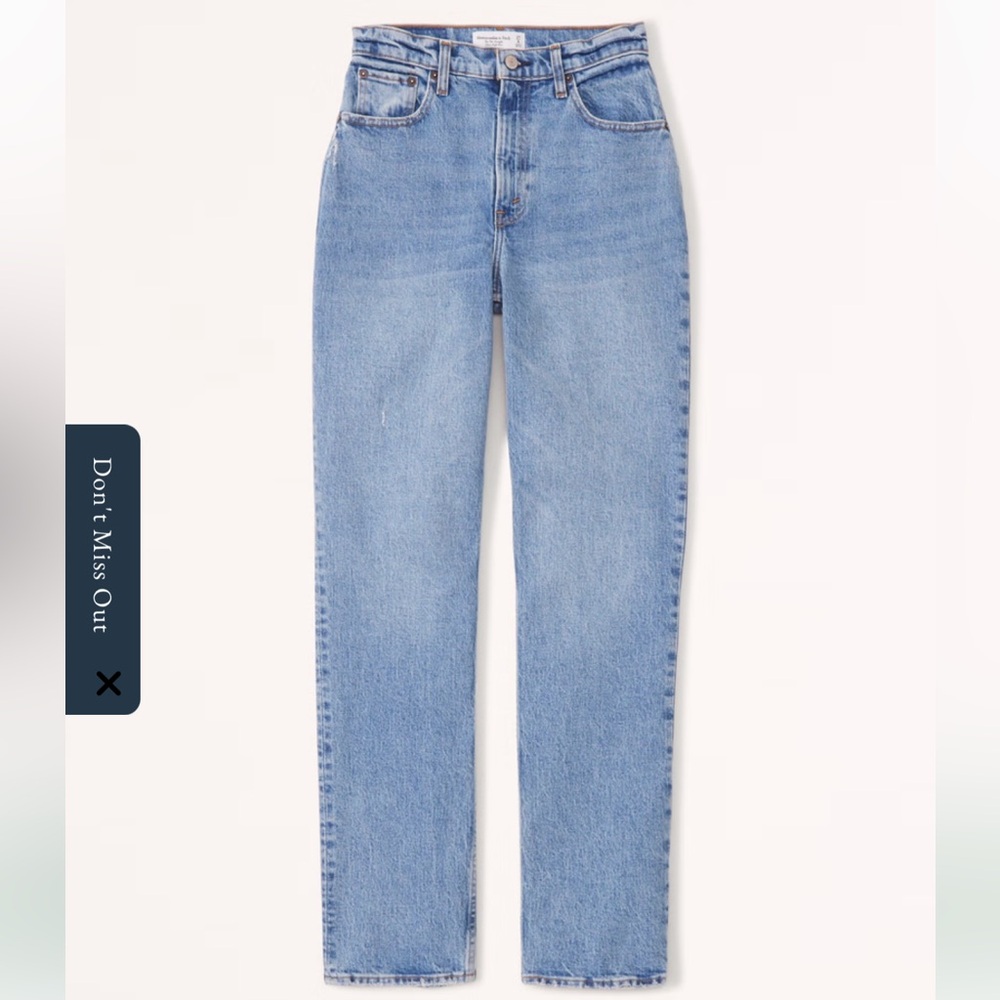 NWT Abercrombie and Fitch Curve love the 90s Slim straight ultra highrise 28 / 6